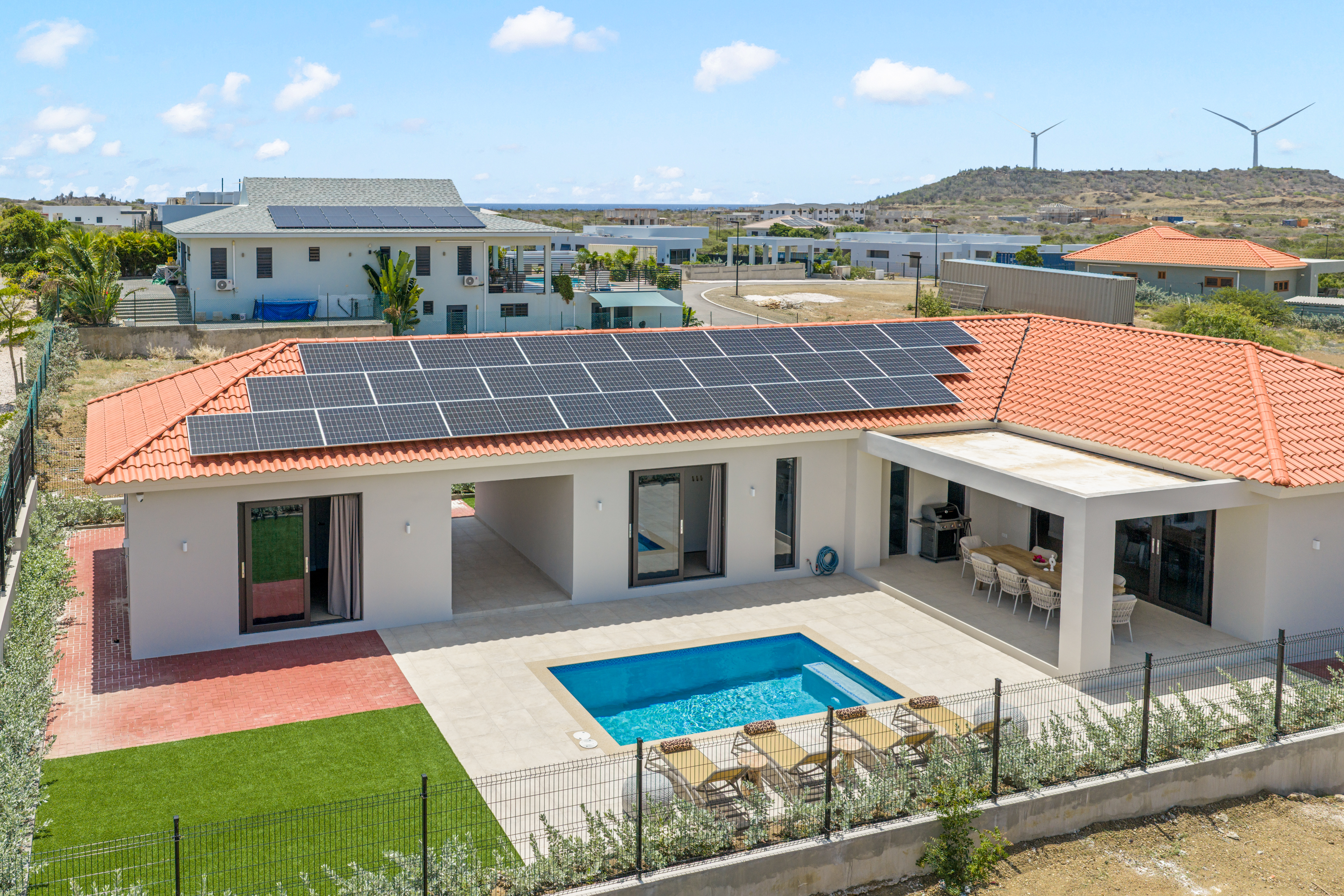 Villa aerial pool