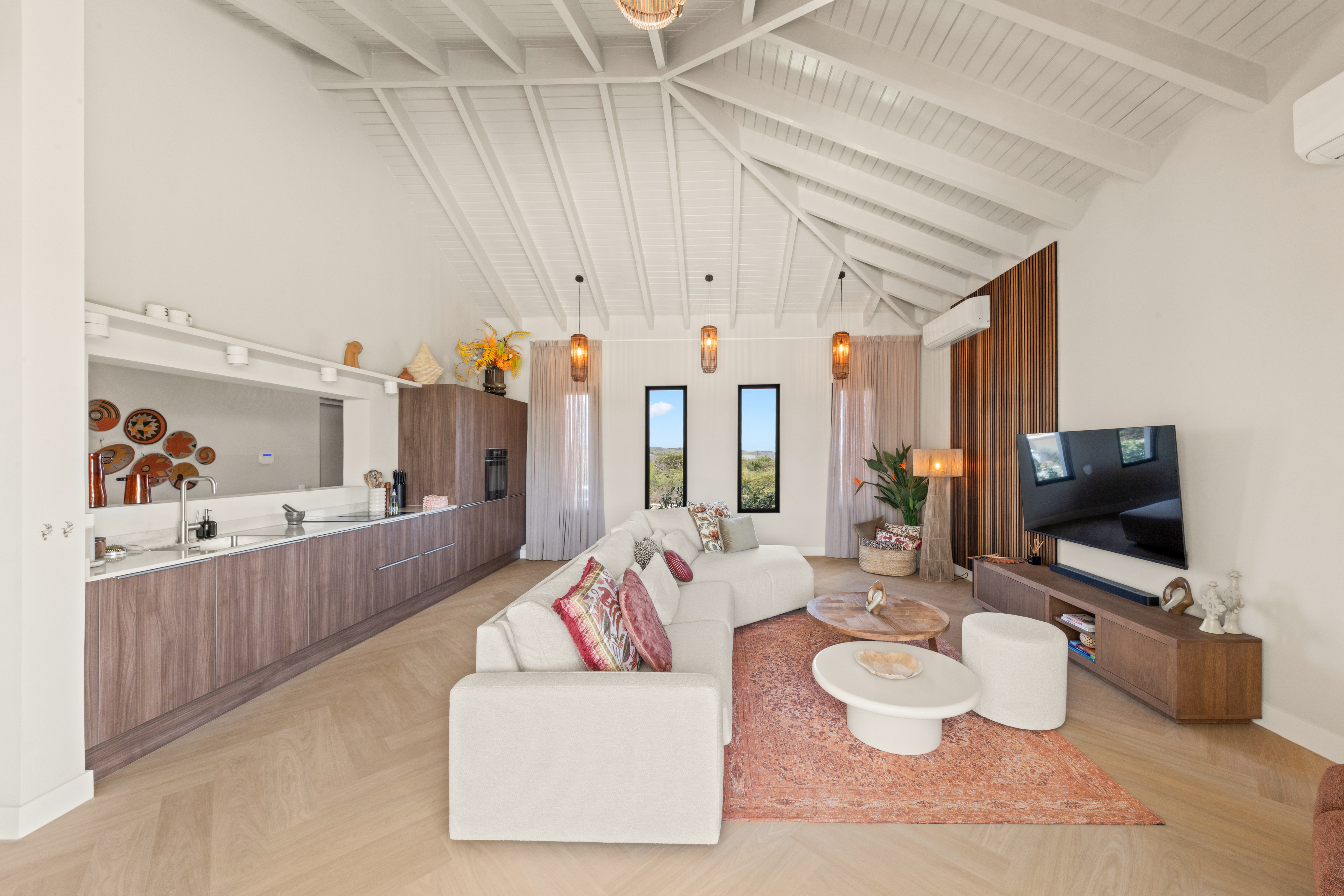 Living room kitchen view